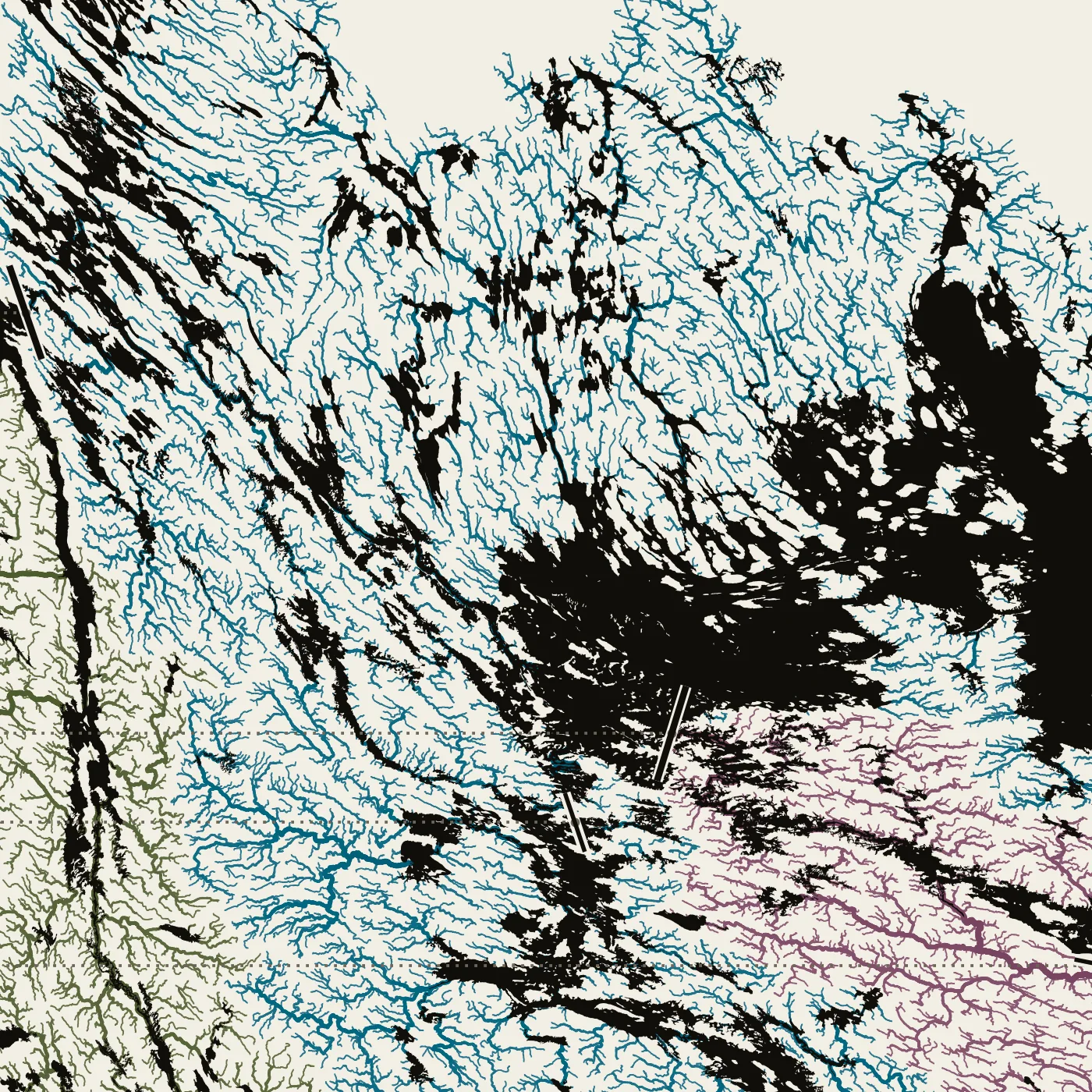 Churchill Falls, detail at print scale